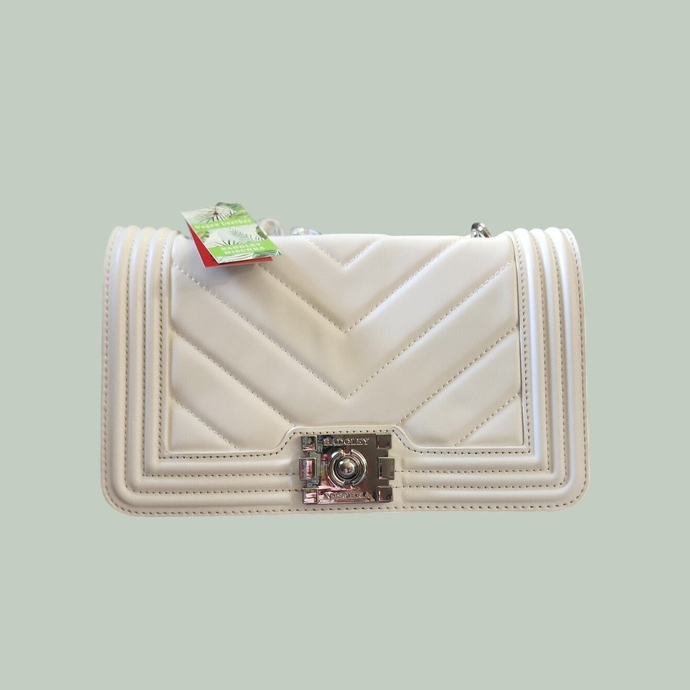 NWT Badgley Mischka White Crossbody Bag